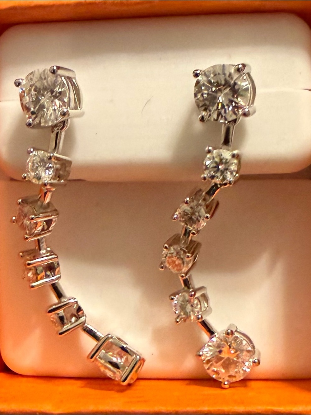925 Sterling Silver Moissanite 2.00 CTW  Earrings
